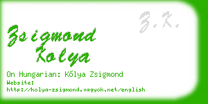 zsigmond kolya business card